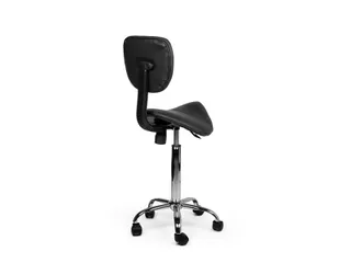 Zadelkruk Office rugleuning medium harde wielen zwart - 5