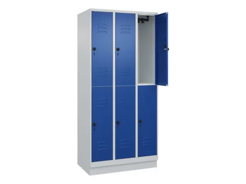 dubbeldekse locker,HxBxD 1950x900x500mm,3x2vak.,vak B 300mm