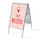 Stoepbord A1 complete set met print "Hier melden" Rood