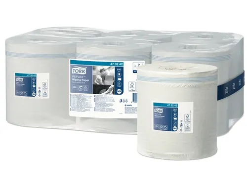 Poetspapier Tork M4 Reflex Advanced 1-laags 857 vel wit 473242