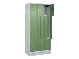 Z-garderobekast,HxBxD 1950x900x500mm,vak B 150/300mm,cil.-slot,sokkel - 2
