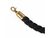 Corde torsadée 1,5 mètre noir avec crochet doré