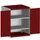 kast met geperforeerde platen,HxBxD 1000x800x525mm,2xStalen bodem