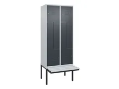 Z-garderobekast,HxBxD 2120x800x815mm,4vak,vak B 400mm,cil.-slot
