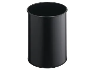 Prullenbak Metaal Rond 15 Liter Zwart - 1
