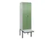 locker voor scheiding van kleding,HxBxD 2120x600x815mm,2vak