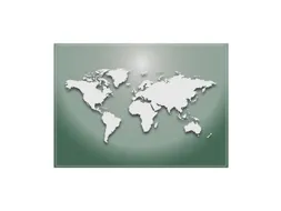 Placemat 45x32cm PVC Wereldkaart Groen 6 Stuks