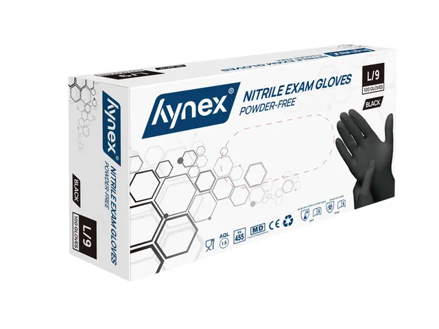 Gant Hynex L Nitrile 100 pièces noir