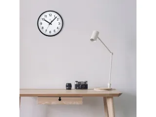 Wandklok nXt Robust dia 25,5cm zwart/wit kunststof - 5