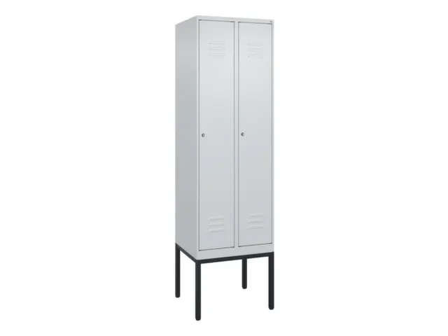 locker,HxBxD 2120x600x500mm,2vak,vak B 300mm,cil.-slot,voetonderstel