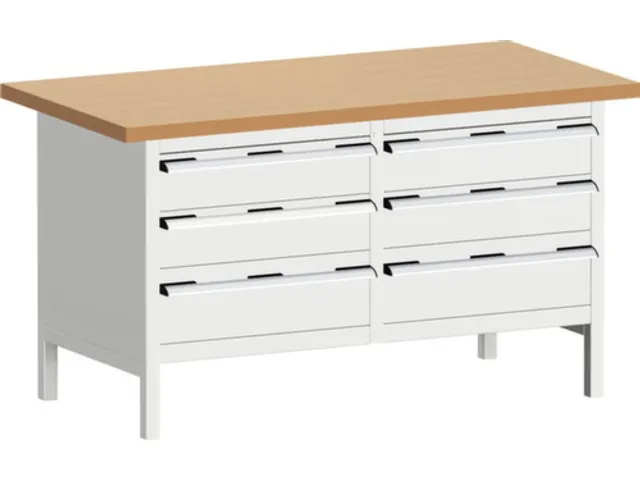 werkbank met opbergruimte,HxBxD 840x2000x750mm,beukenblad