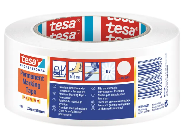 Vloermarkeringstape Tesa 4169 50mmx30m wit