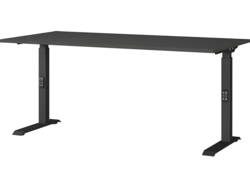 In hoogte verstelbaar bureau,HxBxD 680-910x1600x800mm,blad grafiet