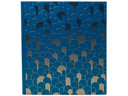 Fotoalbum Exacompta 29x32cm 60 zwarte pagina's Néo Déco blauw