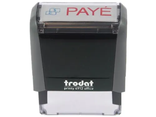 tekststempel Printy Line tekst: PAYE rood blauw