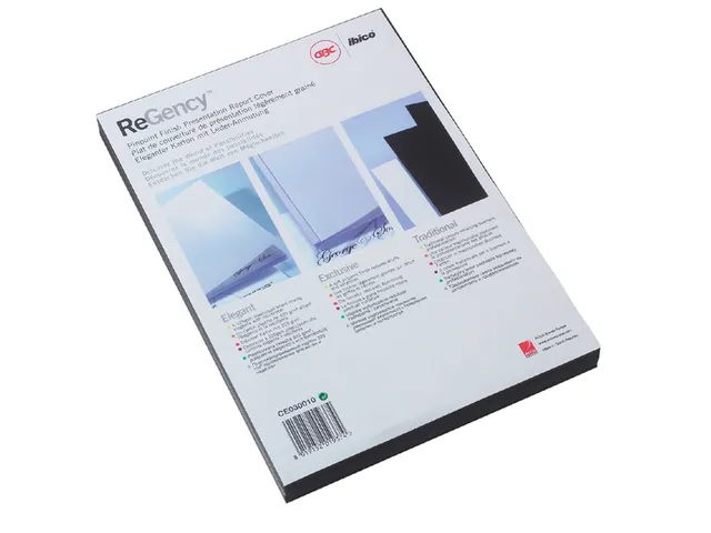 Couverture GBC A4 chromé carton 250g noir 100 pièces