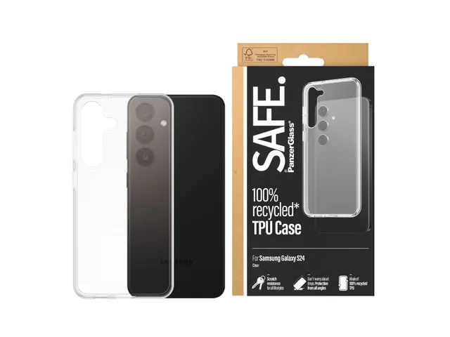 PanzerGlass SAFE. by TPU Case Samsung Galaxy S24 | Transparent, Hoe