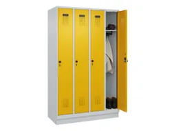 locker,HxBxD 1950x1200x500mm,4vak,vak B 300mm,draaigrendel,sokkel