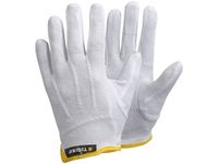Handschoen Tegera 8127, Maat 10 Katoen PVC Wit