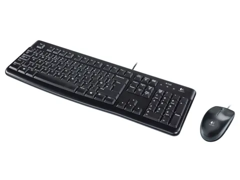Logitech QWERTY Toetsenbord + Muis Zwart