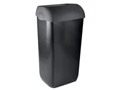 Kunststof Zwarte Afvalbak 23 liter Half Open