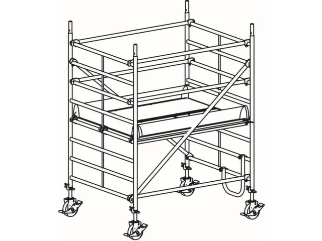 rolsteiger,reik H 3,4m,steiger H 2,64m,1platform(s),m. doorgang