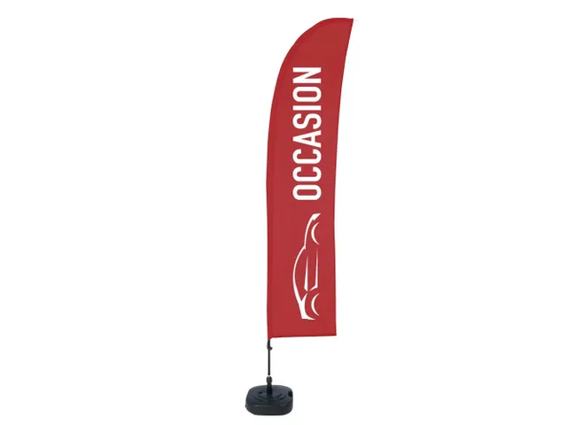 Beachflag 430cm complete set "Occasion" Rood