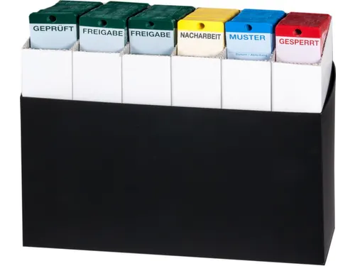 Goederenlabel 600 stuks 1dispenser PP op kleur gesorteerd met gelijnd