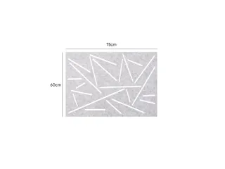 Akoestisch Bureaupaneel met patroon uitsnede 60x75cm Lichtgrijs - 3