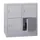 lockerkast,HxBxD 855x800x500mm,2x2vakken,RAL7035,front RAL3000