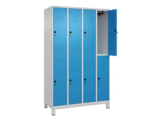 dubbeldekse locker,HxBxD 1950x1200x500mm,4x2vak.,vak B 300mm - 2