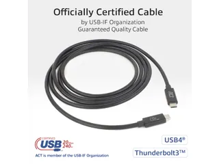 Kabel ACT USB-C 4.0 20Gbps Thunderbolt 3 2m - 3