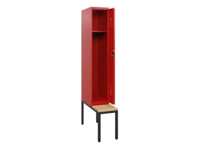 locker met bank,HxBxD 1950x300x815mm,1vak,vak B 300mm,cilinderslot