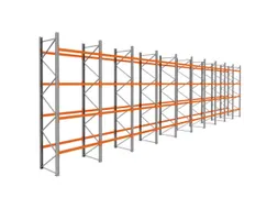 palletstelling,basis+9xaanbouw,HxBxD 4620x19350x1100mm,vakl. 3000kg