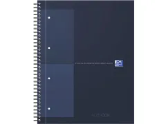 International Notebook 160 blz A4+ geruit blauw