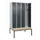 locker met bank,voor scheiding van kleding,HxBxD 2120x1200x815mm,4vak