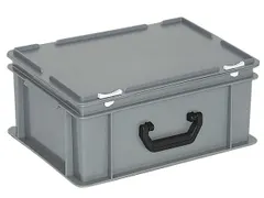 Euronorm Koffer Pe Hxlxb 180x400x300mm 16l 1 Handgreep Grijs