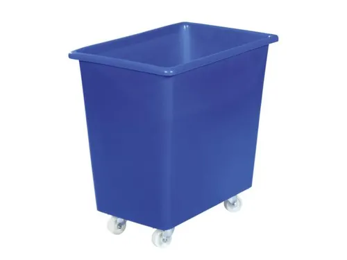 Verrijdbare Rechthoekige Bak 135 Liter Hxbxd 660x660x432mm Pe Blauw