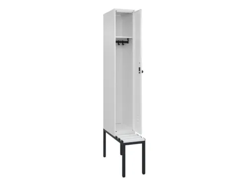 locker met bank,HxBxD 2120x300x815mm,1vak,vak B 300mm,draaigrendel
