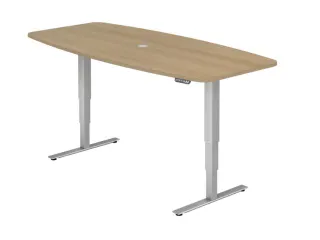 In hoogte verstelbare vergadertafel,HxBxD 635-1285x2200x1030mm - 1