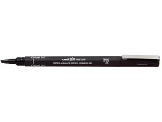 Fineliner Uni-ball Pin beitelpunt 3mm zwart - 1