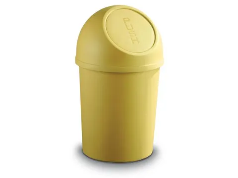 afvalbak,6l,HxØ 375x214mm,romp PP geel,deksel PP geel