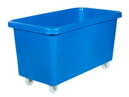 Verrijdbare Rechthoekige Bak 450 Liter Hxbxd 737x1308x699mm Pe Blauw