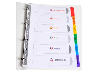 Tabbladen Witte Karton Kreatabs Personaliseerbaar 6-Delig A4 11-Gaats - 4