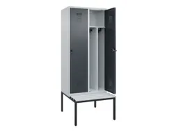 locker met bank,voor scheiding van kleding,HxBxD 2120x800x815mm,2vak