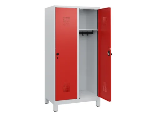 schoollocker,HxBxD 1630x800x500mm,2vak,vak B 400mm,draaigrendel,voeten