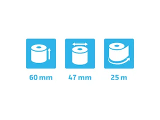 Thermische papierrollen 60x46 mm 55 Gram - 3