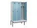 locker met bank,voor scheiding van kleding,HxBxD 2120x1200x815mm,3vak