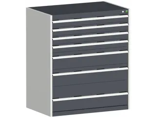 ladekast,HxBxD 1200x1050x750mm,7lade(n),lade voor zware lasten - 1