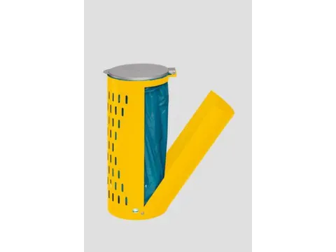 Afvalverzamelaar Geel 120 Liter 850x380x440mm Met Deur